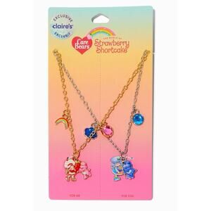 New Care Bears x Strawberry Shortcake Best Friends Pendant Necklace Set